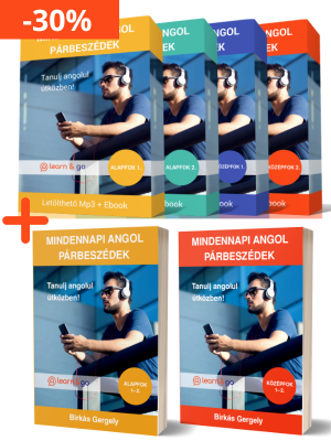 Mindennapi angol párbeszédek TELJES SOROZAT + nyomtatott könyvek
